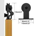 LTIYITL 203CM (6.6FT) Sliding Door Hardware Hardware Kit for Sliding Doors, Contains Adjustable Floor Guide