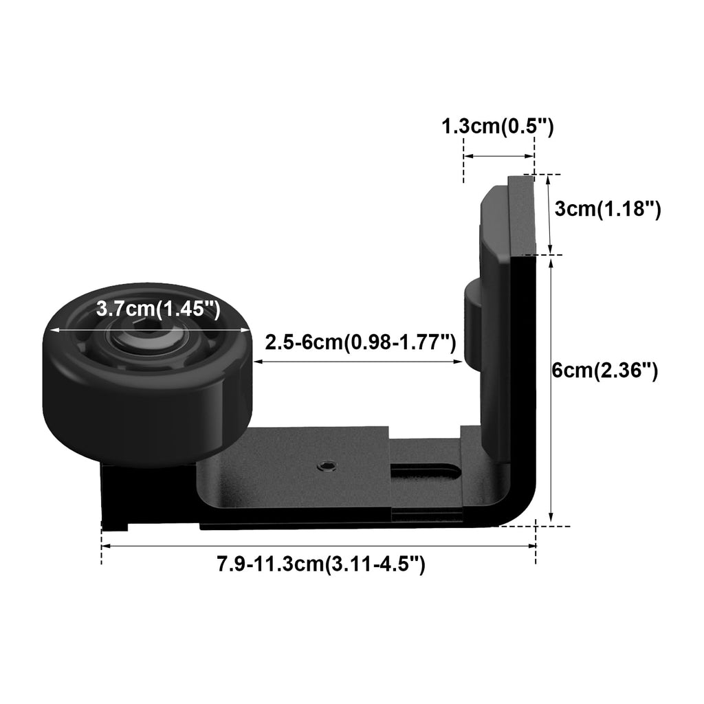 LTIYITL 152 cm (5 Fuß) Schiebetür-Zubehör-Set für Schiebetüren, enthält verstellbare Bodenführung