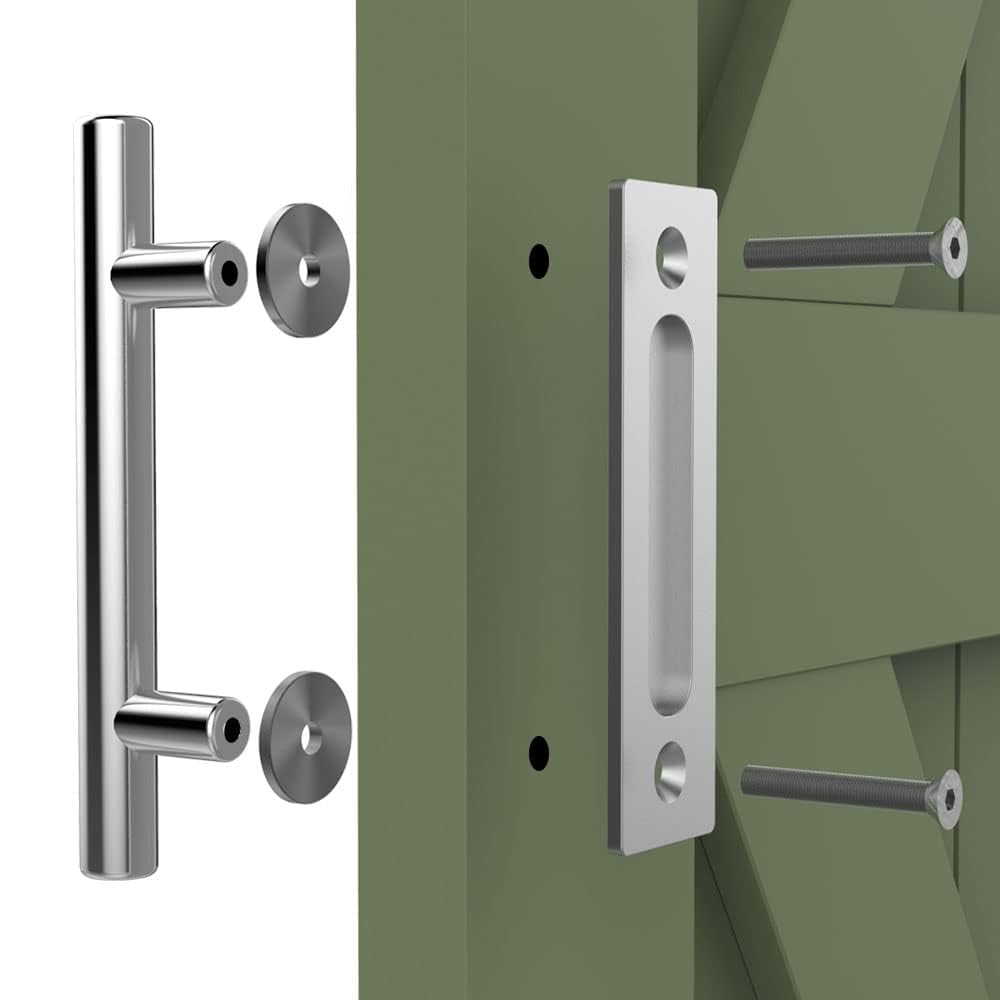LTIYITL 24CM Schiebetürgriff Edelstahl Scheunentorgriff Doppelseitiger Schiebetür zieht-Griff