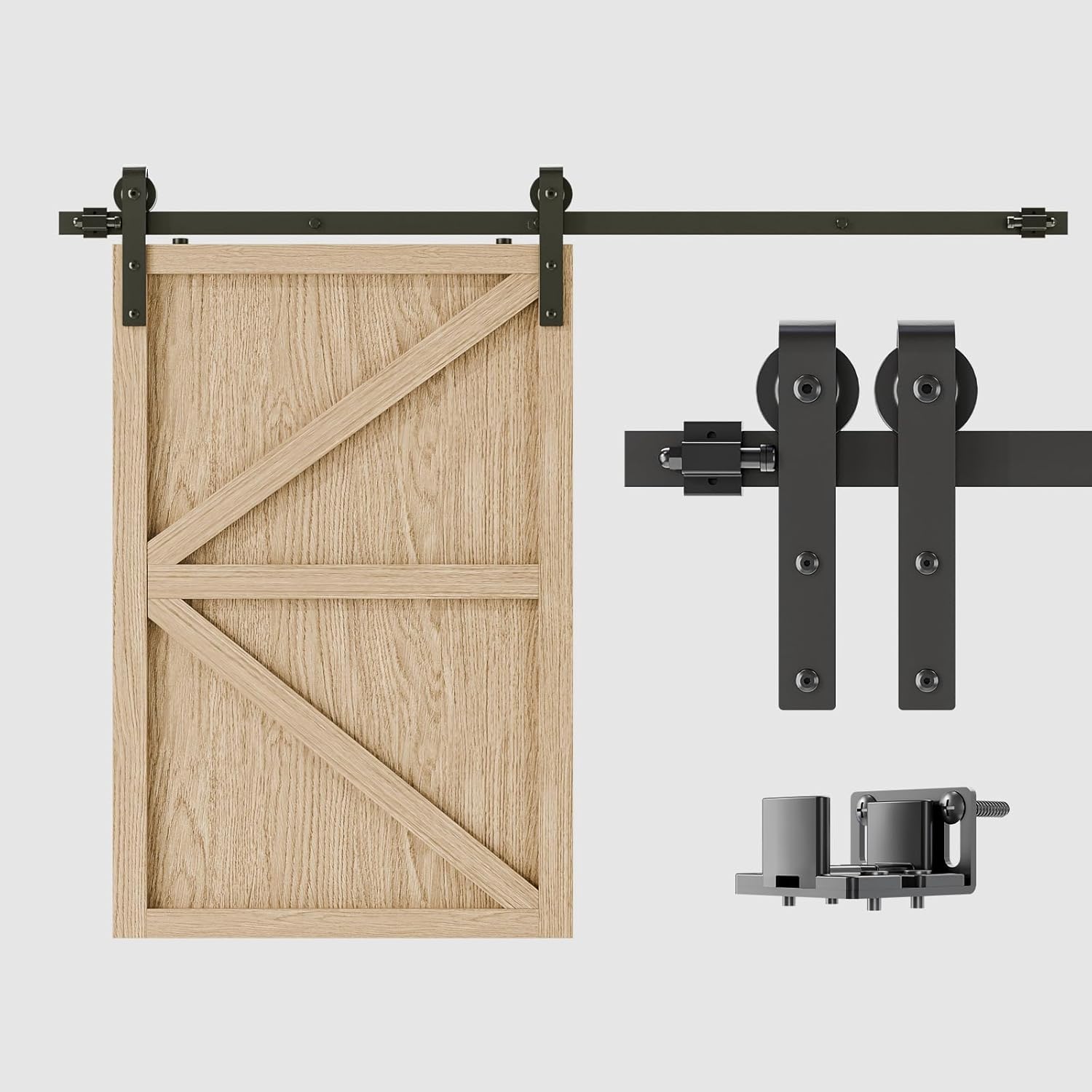LTIYITL 91CM/3FT Mini Sliding Door Track Barn Door Hardware Kit for Single Door Suitable for TV Stands Wardrobe Cabinets