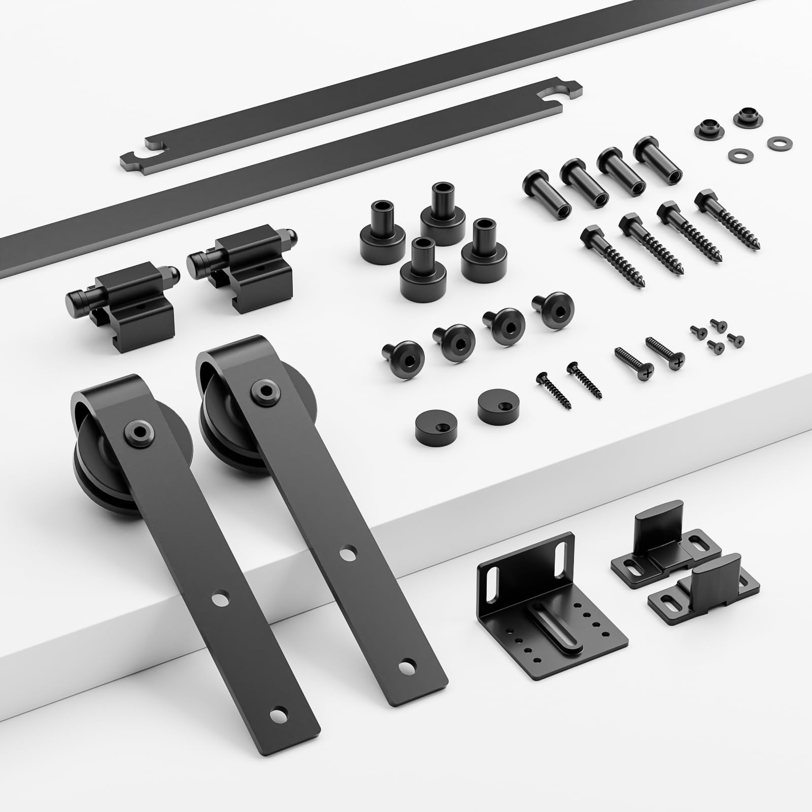 LTIYITL 108CM/3.5FT Mini Sliding Door Track Barn Door Hardware Kit for Single Door Suitable for TV Stands Wardrobe Cabinets